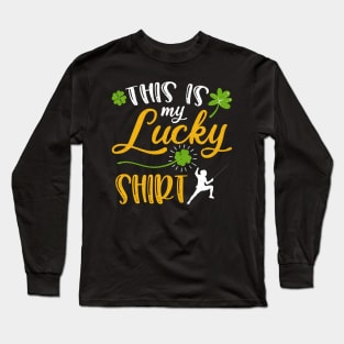 Fencing This is My Lucky Shirt St Patrick's Day Long Sleeve T-Shirt